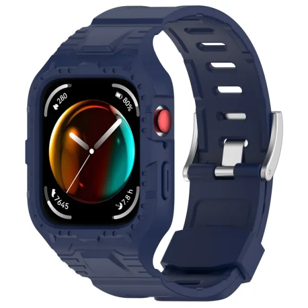 GLACIER Ochranné puzdro s remienkom pre Huawei Watch Fit3 tmavomodré