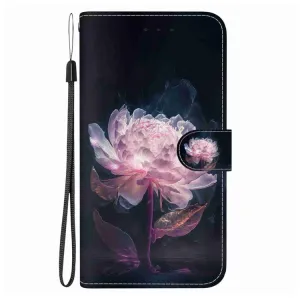ART Peňaženkový kryt pre Oppo Reno12 5G PURPLE PEONY
