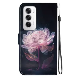 ART Peňaženkový kryt pre Oppo Reno12 5G PURPLE PEONY