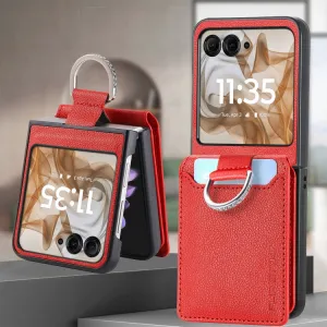 CARD Kryt s priehradkami pre karty Motorola Razr 50 Ultra červený
