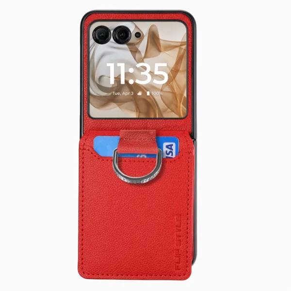 CARD Kryt s priehradkami pre karty Motorola Razr 50 Ultra červený