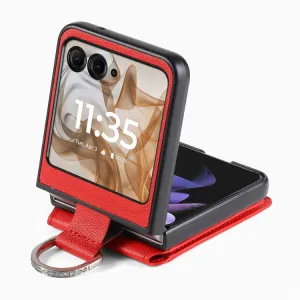 CARD Kryt s priehradkami pre karty Motorola Razr 50 Ultra červený