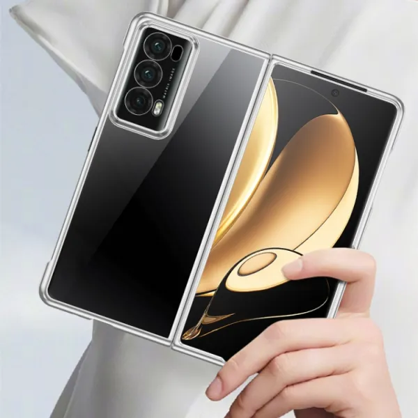 ELECTRO Plastový obal pre Honor Magic V2 strieborný