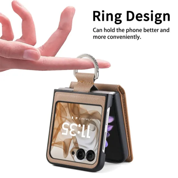 CARD Kryt s priehradkami pre karty Motorola Razr 50 Ultra svetlohnedý