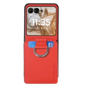 CARD Kryt s priehradkami pre karty Motorola Razr 50 Ultra oranžový
