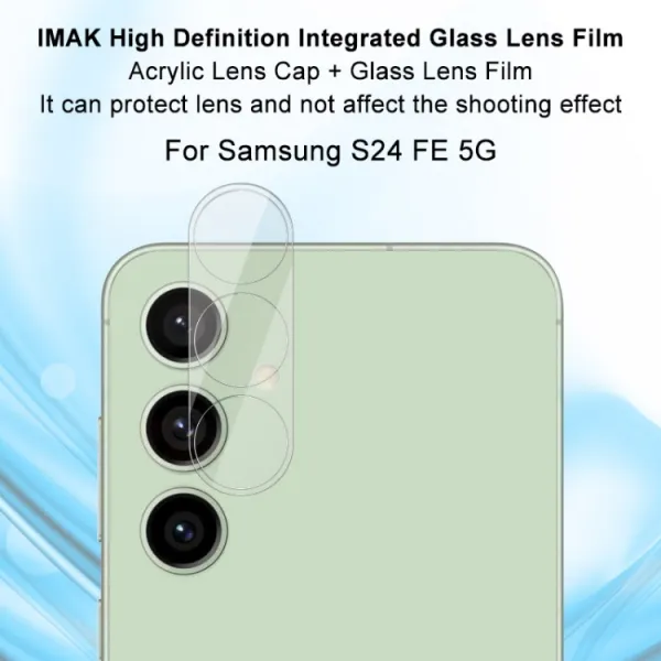 IMAK FULL COVER Sklo pre fotoaparát Samsung Galaxy S24 FE 5G TRANSPARENT