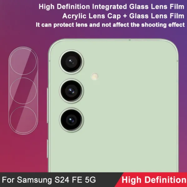 IMAK FULL COVER Sklo pre fotoaparát Samsung Galaxy S24 FE 5G TRANSPARENT