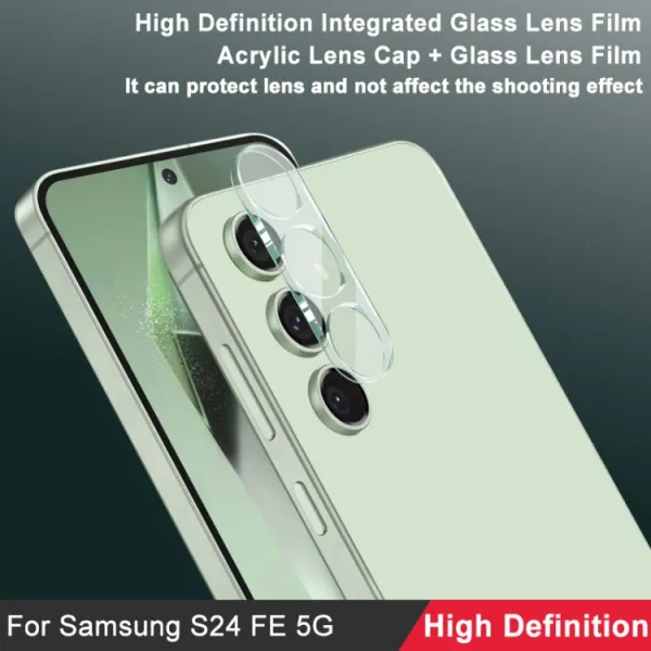 IMAK FULL COVER Sklo pre fotoaparát Samsung Galaxy S24 FE 5G TRANSPARENT