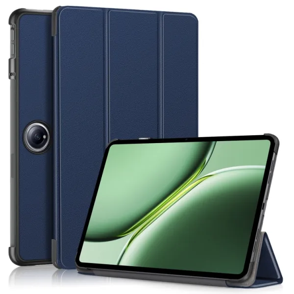 LEATHER Zaklápací kryt pre OnePlus Pad 2 / OnePlus Pad Pro modrý