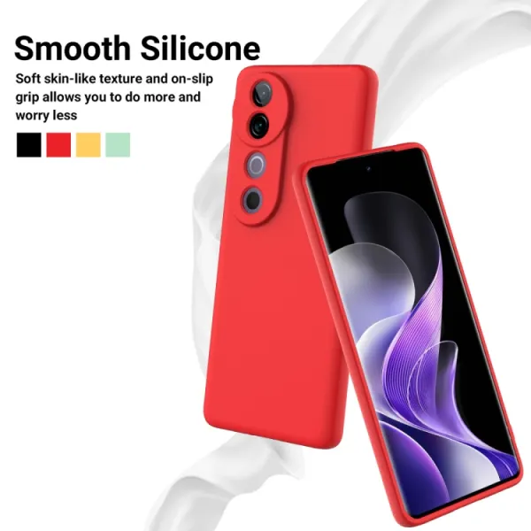 RUBBER Ochranný kryt pre Vivo V40 5G červený