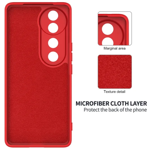 RUBBER Ochranný kryt pre Vivo V40 5G červený