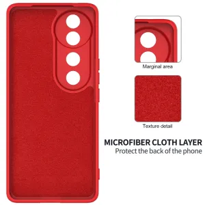 RUBBER Ochranný kryt pre Vivo V40 5G červený