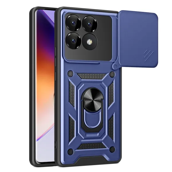 RING CAMERA Kryt s držiakom pre Xiaomi Poco F6 Pro modrý