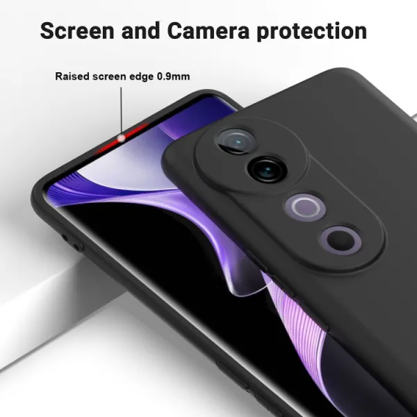 RUBBER Ochranný kryt pre Vivo V40 5G čierny