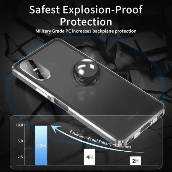 Magnetický kryt 360 pre Sony Xperia 10 VI strieborný