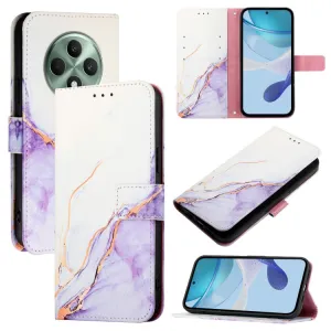 ART MARBLE Peňaženkový kryt pre Oppo Reno12 FS 5G WHITE PURPLE