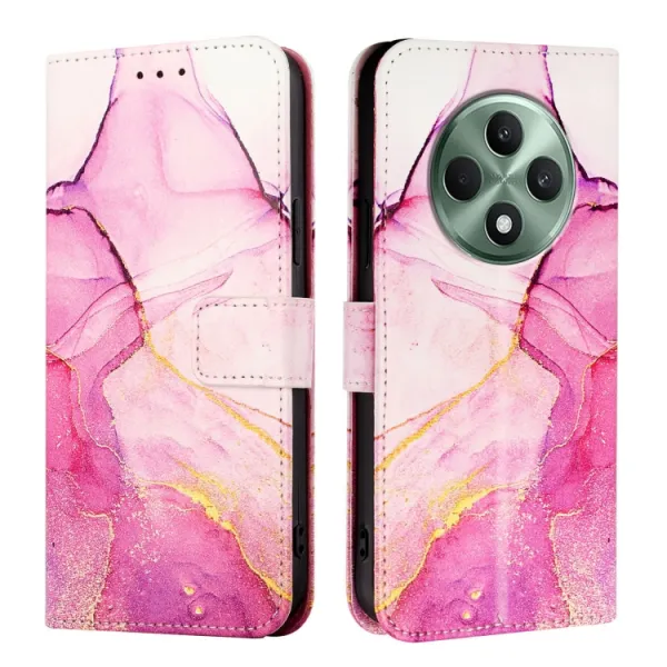ART MARBLE Peňaženkový kryt pre Oppo Reno12 FS 5G PURPLE