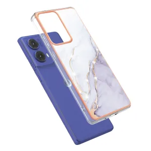 IMD MARBLE Ochranný kryt pre Motorola Moto G85 5G WHITE