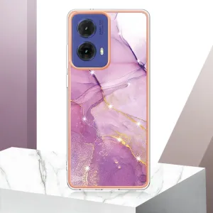 IMD MARBLE Ochranný kryt pre Motorola Moto G85 5G PURPLE
