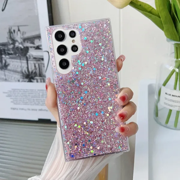 GLITTER Ochranný kryt pre Samsung Galaxy A14 5G ružový