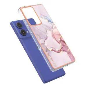 IMD MARBLE Ochranný kryt pre Motorola Moto G85 5G ROSE GOLD