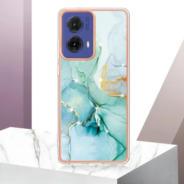 IMD MARBLE Ochranný kryt pre Motorola Moto G85 5G GREEN