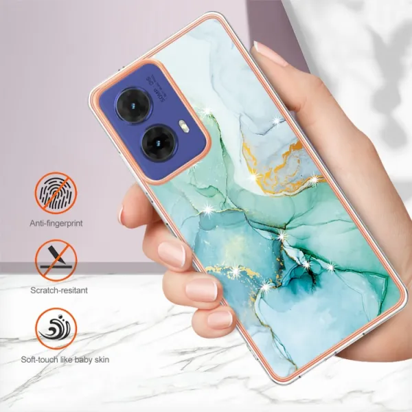 IMD MARBLE Ochranný kryt pre Motorola Moto G85 5G GREEN