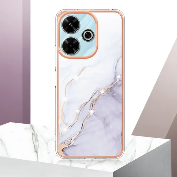 IMD MARBLE Ochranný kryt pre Xiaomi Redmi 13 WHITE