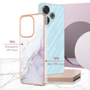 IMD MARBLE Ochranný kryt pre Xiaomi Redmi 13 WHITE