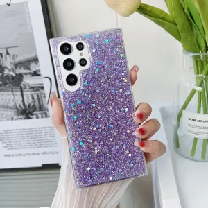 GLITTER Ochranný kryt pre Samsung Galaxy A54 5G fialový
