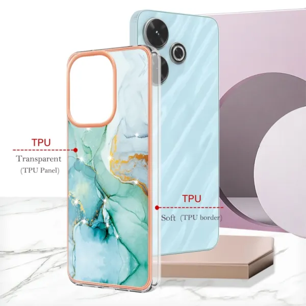 IMD MARBLE Ochranný kryt pre Xiaomi Redmi 13 GREEN