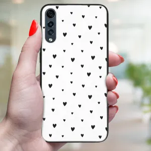 MY ART Ochranný kryt pre LG Velvet BLACK HEARTS (167)