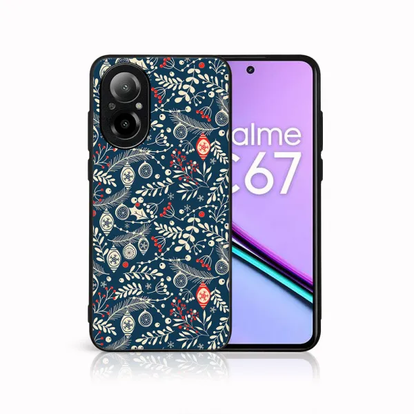 MY ART Kryt s vianočným dizajnom Realme C67 MISTLETOE (070)