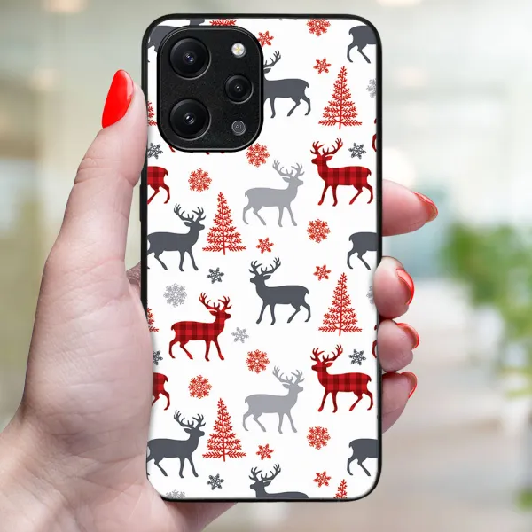 MY ART Kryt s vianočným dizajnom Xiaomi Redmi 12 DEER (068)