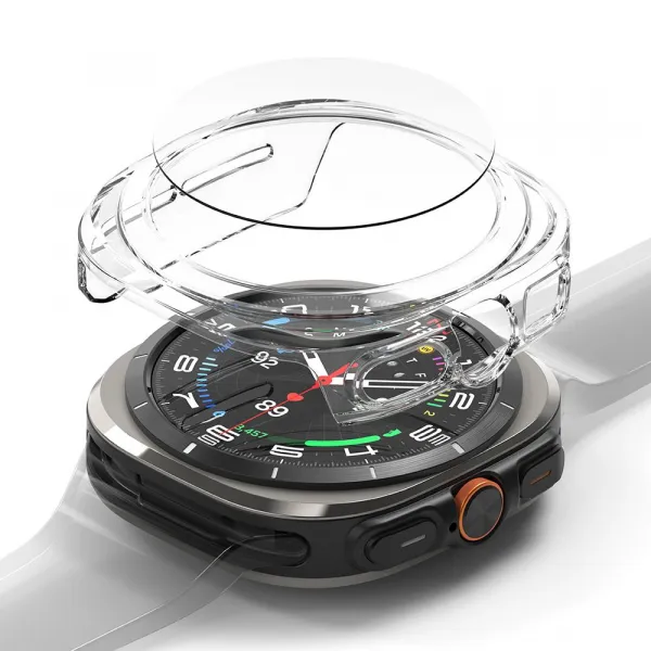 RINGKE SLIM Obal + ochranné sklo Samsung Galaxy Watch Ultra / Watch Ultra 2025 CLEAR