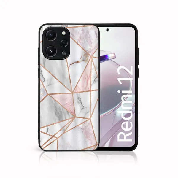 MY ART Ochranný kryt pre Xiaomi Redmi 12 PINK MARBLE (143)