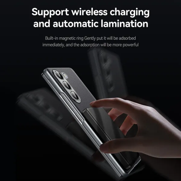 SULADA CARBON Zadný kryt s MagSafe pre Samsung Galaxy Z Fold6 5G hnedý