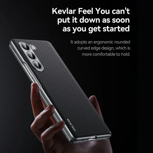 SULADA CARBON Zadný kryt s MagSafe pre Samsung Galaxy Z Fold6 5G hnedý