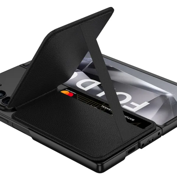 GKK 2IN1 Ochranný kryt s MagSafe a puzdrom na karty Samsung Galaxy Z Fold6 5G CARBON