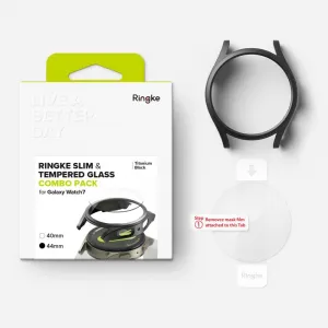 RINGKE SLIM Obal + ochranné sklo Samsung Galaxy Watch 7 44mm TITANIUM BLACK