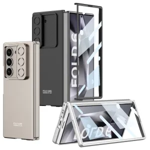 GKK CAMERA Ochranný kryt so zabudovaným sklom Samsung Galaxy Z Fold6 5G strieborný