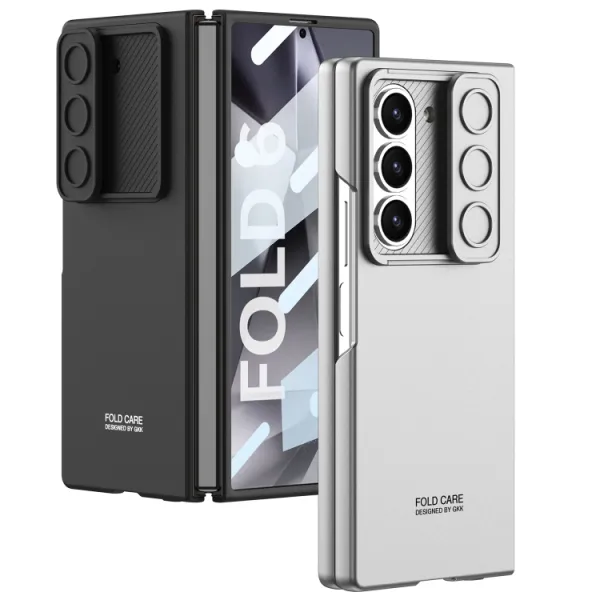 GKK CAMERA Ochranný kryt so zabudovaným sklom Samsung Galaxy Z Fold6 5G strieborný