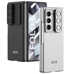 GKK CAMERA Ochranný kryt so zabudovaným sklom Samsung Galaxy Z Fold6 5G strieborný