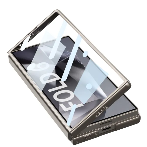 GKK CAMERA Ochranný kryt so zabudovaným sklom Samsung Galaxy Z Fold6 5G strieborný