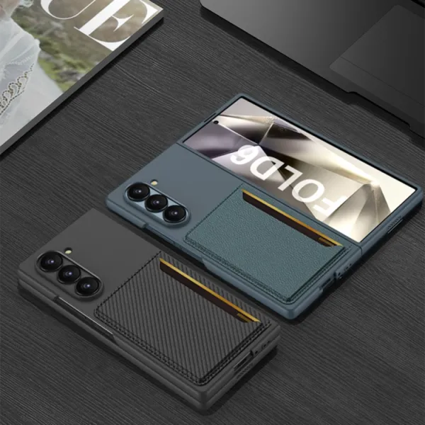 GKK CARD Ochranný kryt so sklom pre vonkajší displej Samsung Galaxy Z Fold6 5G CARBON
