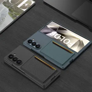GKK CARD Ochranný kryt so sklom pre vonkajší displej Samsung Galaxy Z Fold6 5G CARBON