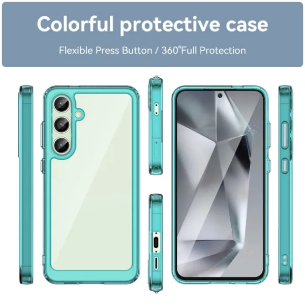 CRYSTAL Ochranný obal pre Samsung Galaxy S24 FE 5G tyrkysový