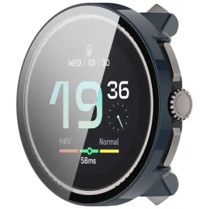 PC FULL COVER Plastový kryt so sklom pre Suunto Race S tmavomodrý