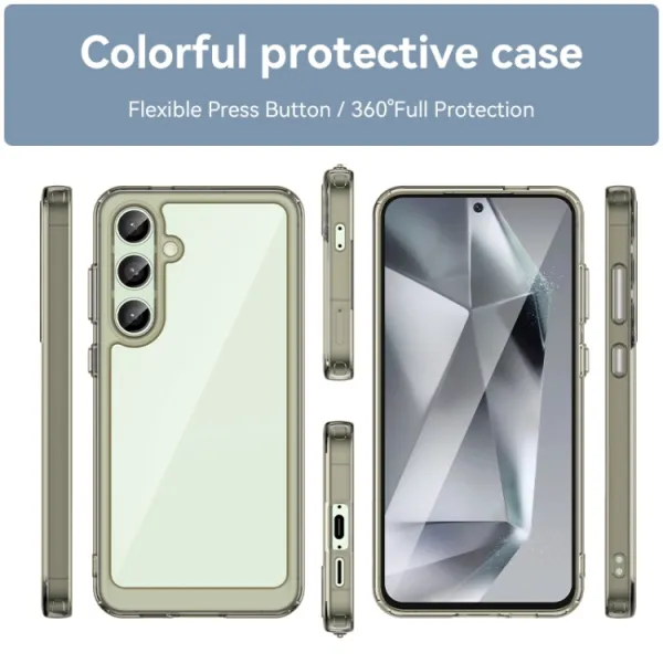 CRYSTAL Ochranný obal pre Samsung Galaxy S24 FE 5G šedý