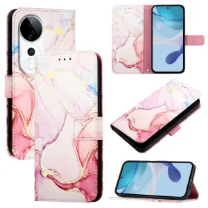 ART MARBLE Peňaženkový kryt pre Vivo V40 5G ROSE GOLD